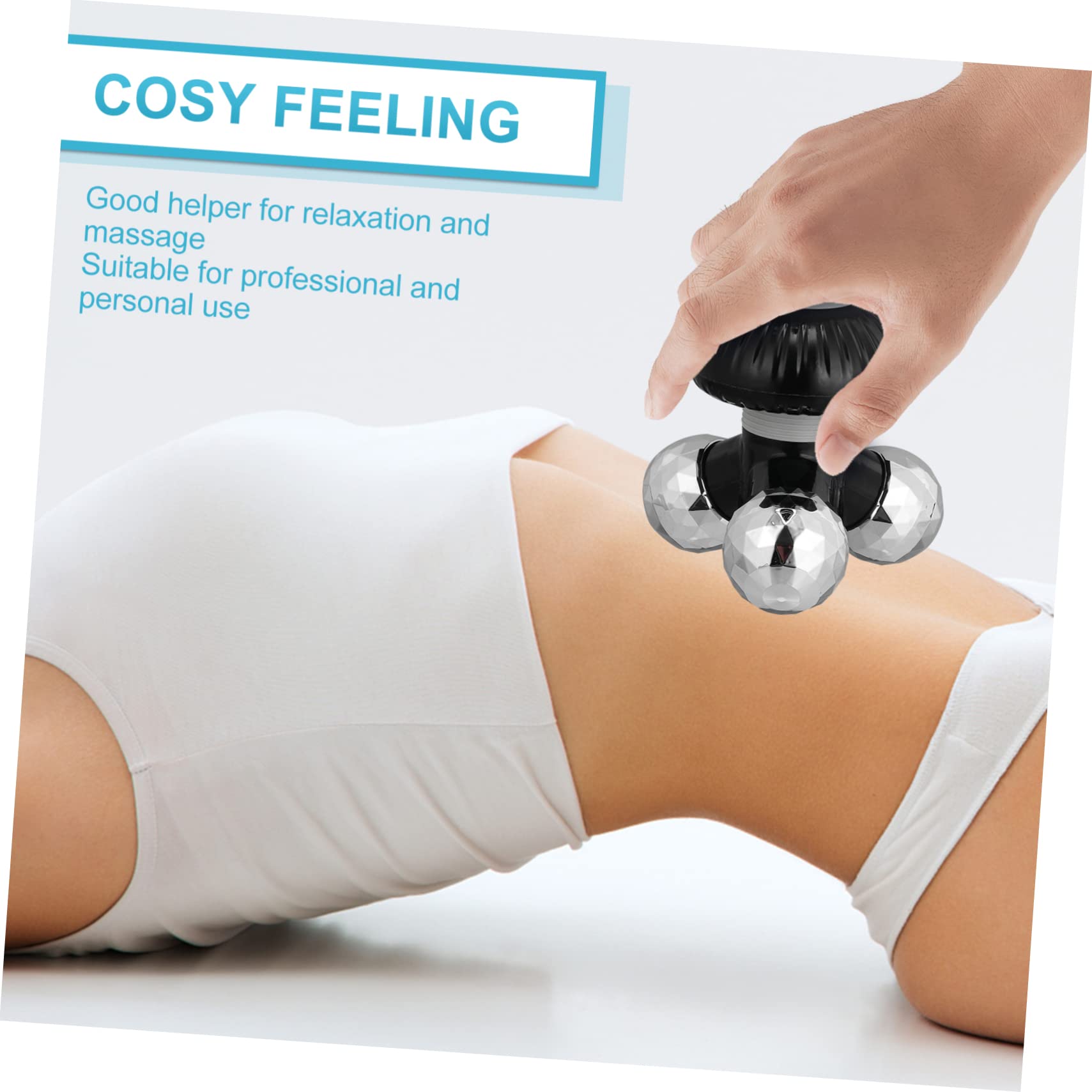 Beaupretty 2 Pack Electric Massager - Ergonomic Shoulder, Back, Neck & Foot Massager with Acupuncture Nodes, Battery Powered for Pain Relief - Perfect for Home, Office & Travel Use