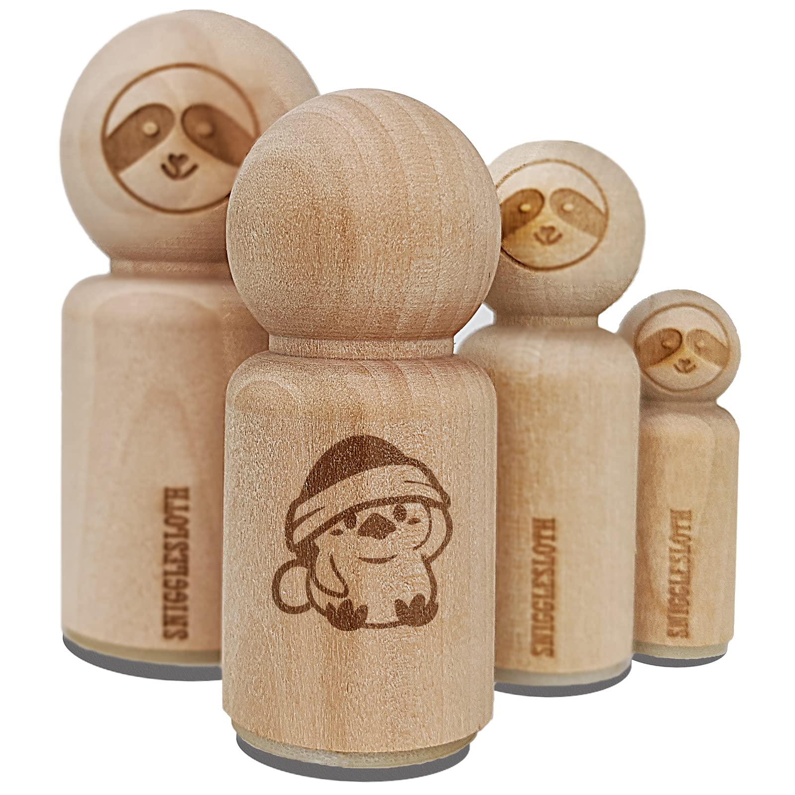 Small 3/4 Inch Baby Chick Chicken Christmas Santa Hat Rubber Stamp for DIY Crafts, Scrapbooking & Holiday Card Making - Perfect for Planners, Journals & Gift Wrapping