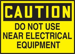 Safety Warning: Keep Away from Electrical Equipment - Essential for Home, Office & Industrial Use