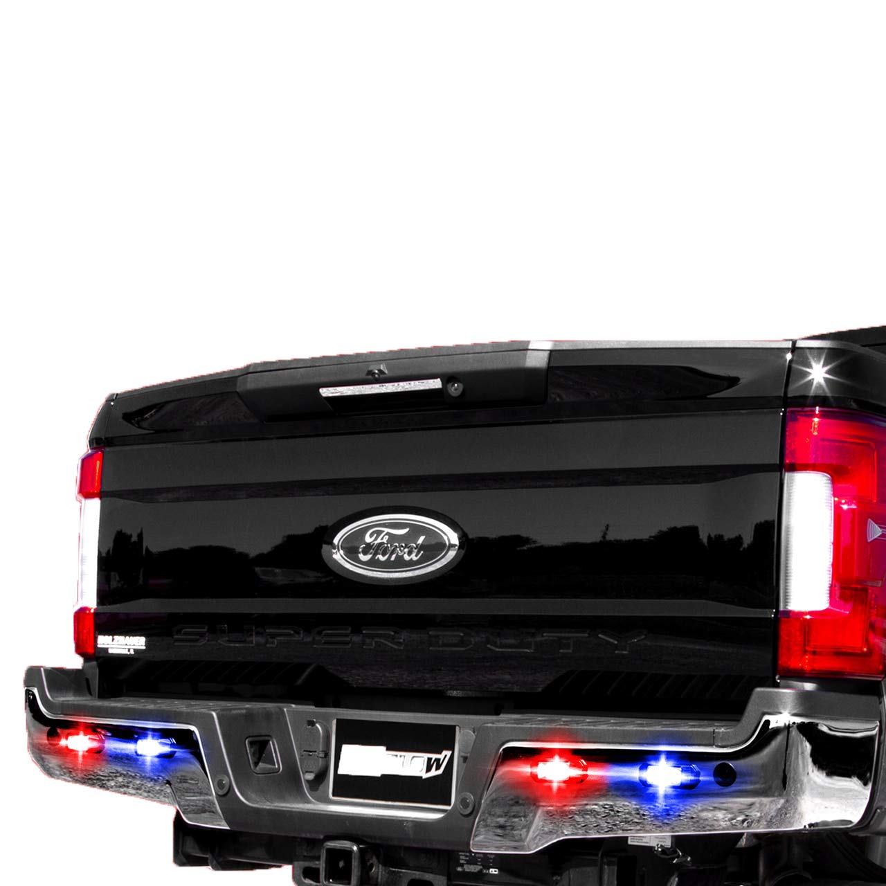 XKGLOW 4-Piece Ultra Bright LED Strobe Light Kit with Traffic Modes - Multiple Strobe Patterns, Solid Red & Blue Lights for Emergency Vehicles, Construction Zones, and Roadside Safety