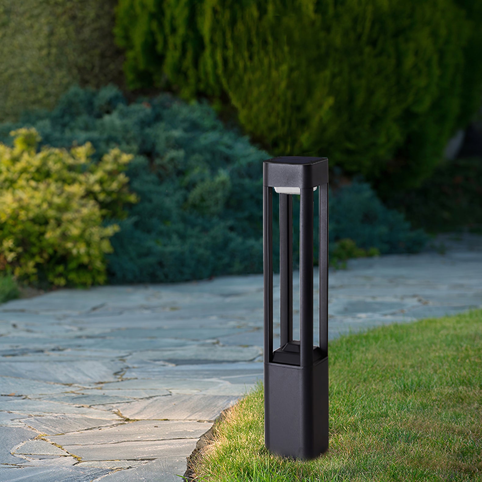 Outdoor Rectangular Column Garden Light - Waterproof LED Landscape Lighting for Patio, Yard, and Pathway Decor