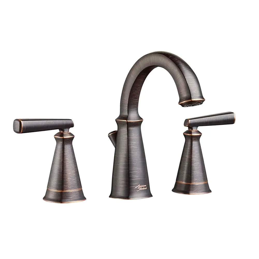 Edgemere® 8 Inch Widespread 2 Handle Bathroom Faucet - 1.2 GPM Low Flow, 4.5 L/min Water Saving - Brushed Nickel Lever Handles - Perfect for Modern Bathroom Vanities and Powder Rooms