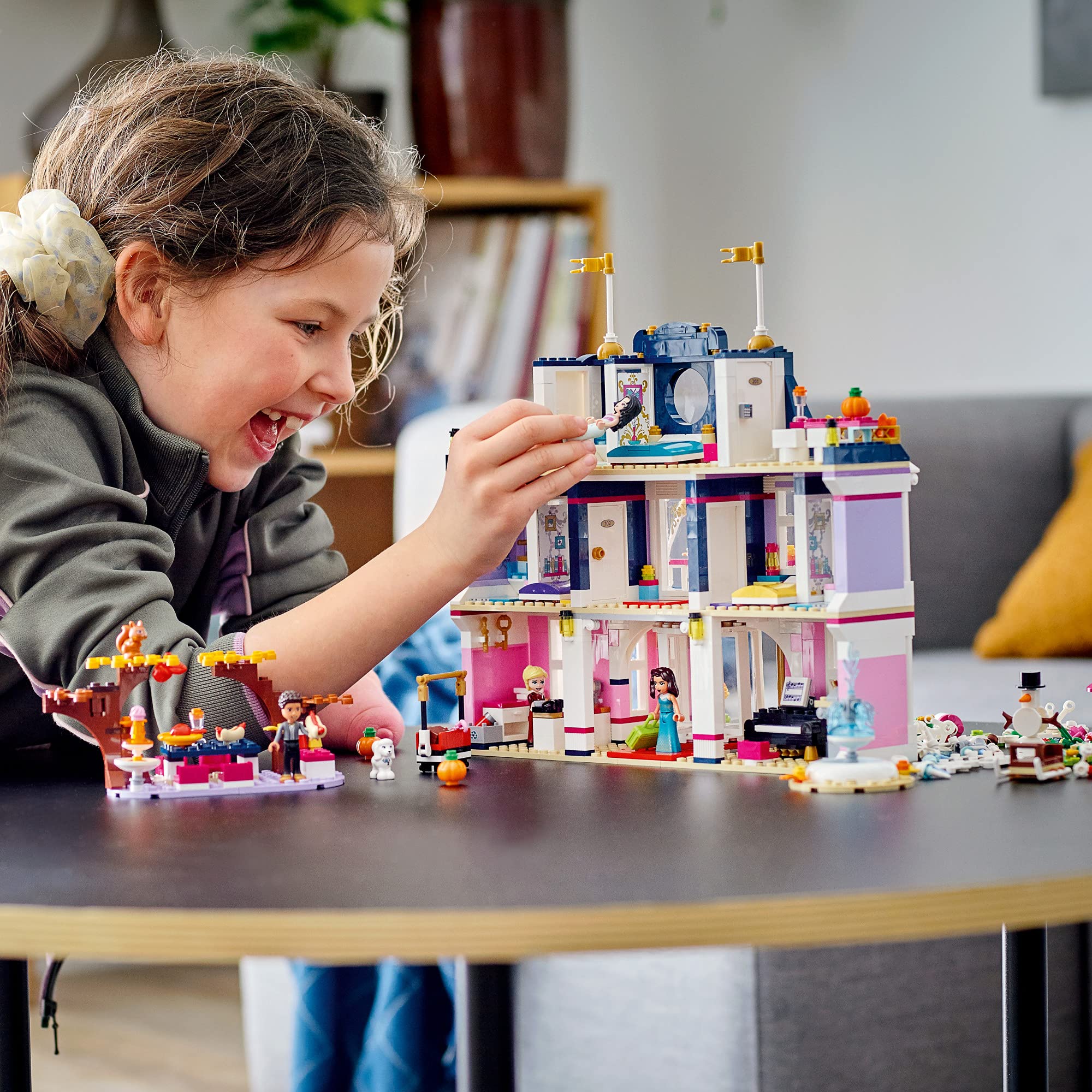 LEGO Friends Heartlake City Grand Hotel 41684 Building Kit with Emma, Stephanie, River & Amelia Mini-Dolls - 1308 Piece Creative Construction Set for Kids Ages 8+ | Perfect for Birthday Gifts, STEM Learning & Family Bonding Activities