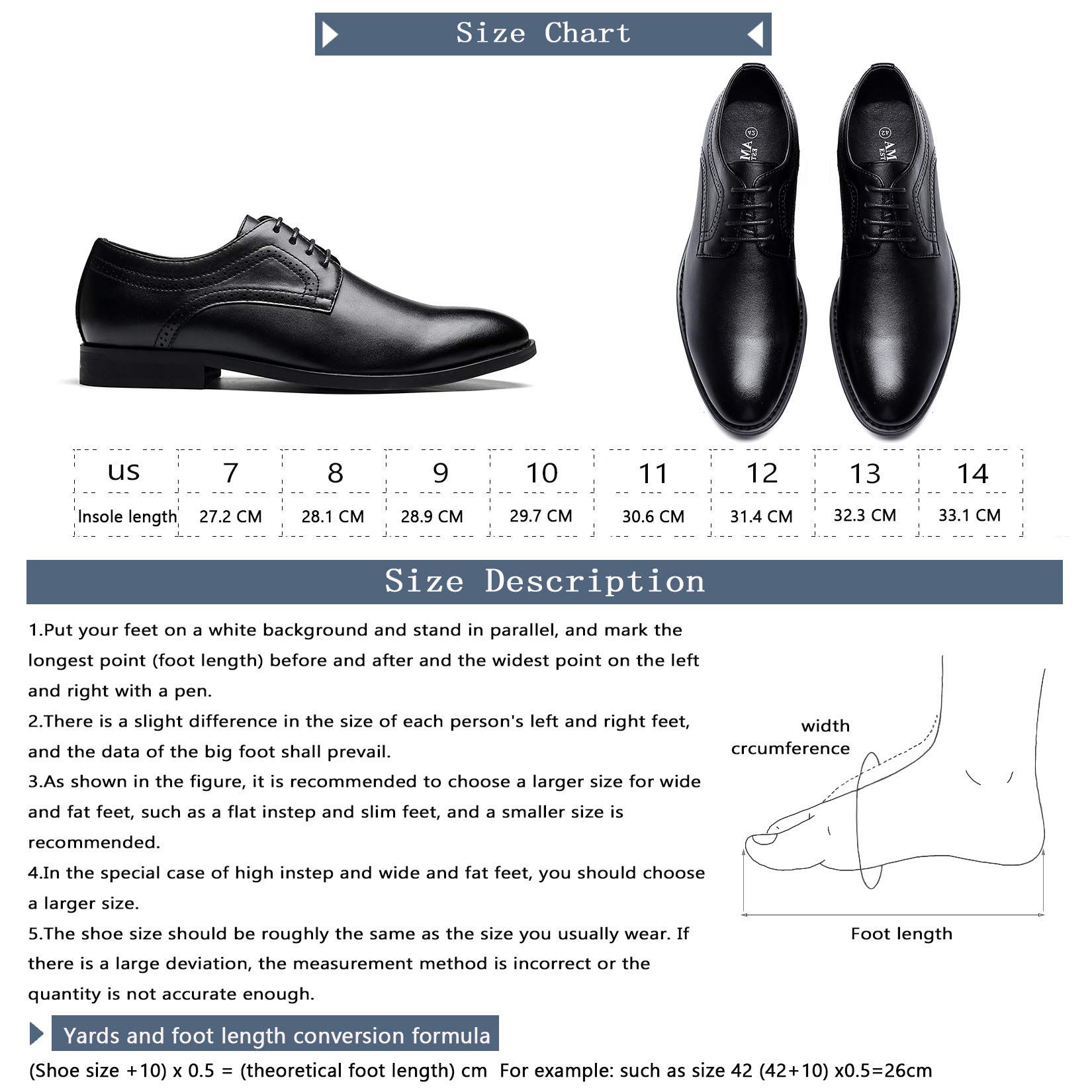 Men's Classic Oxford Dress Shoes - Formal Business Lace Up Derby Shoes for Men | Italian Style Modern Design | Perfect for Office, Weddings & Special Occasions
