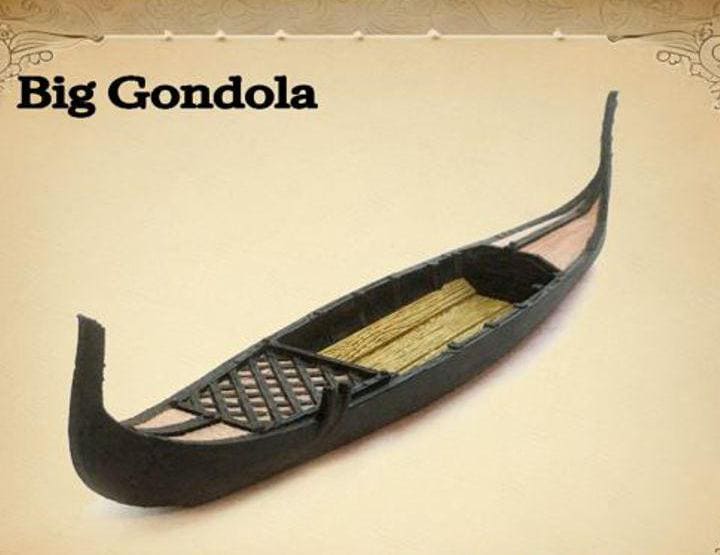 Handcrafted Venetian Gondola Large Model Boat - Authentic Traditional Watercraft for Collectors, Historical Dioramas & Home Decor | Perfect for Display Shelves, Office Decor & Italian-Themed Parties