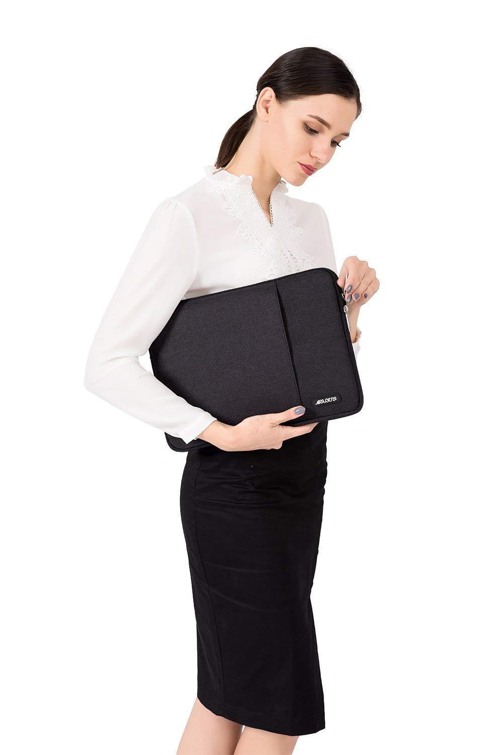 MOSISO Hard Shell Case & Vertical Sleeve Bag for MacBook Pro 13 inch (2012-2015 Models A1502 & A1425) - Durable Plastic Protective Cover with Pocket - Perfect for Travel, Office, and School Use - Black