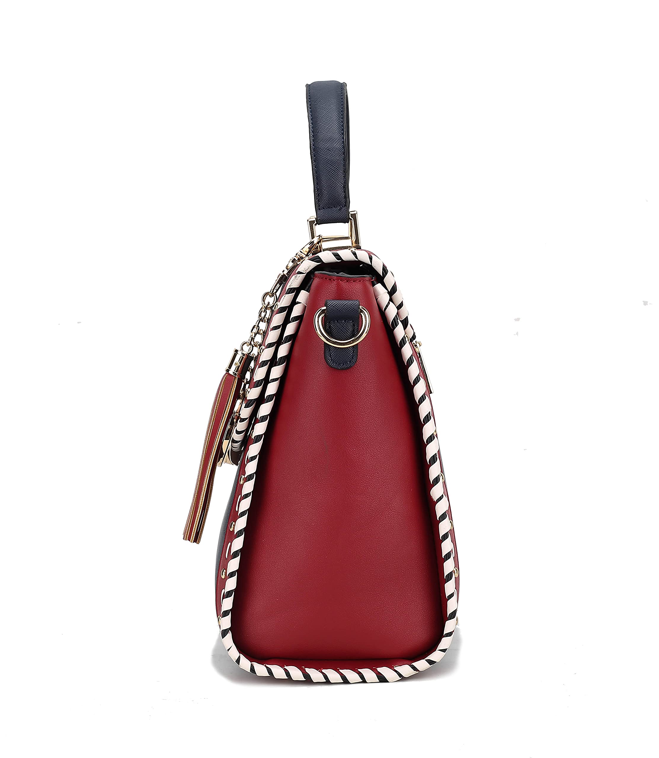 MKF Collection Vegan Leather Crossbody Bag for Women - Stylish Top Handle Shoulder Purse & Satchel Handbag by Mia K | Perfect for Work, Travel & Everyday Use