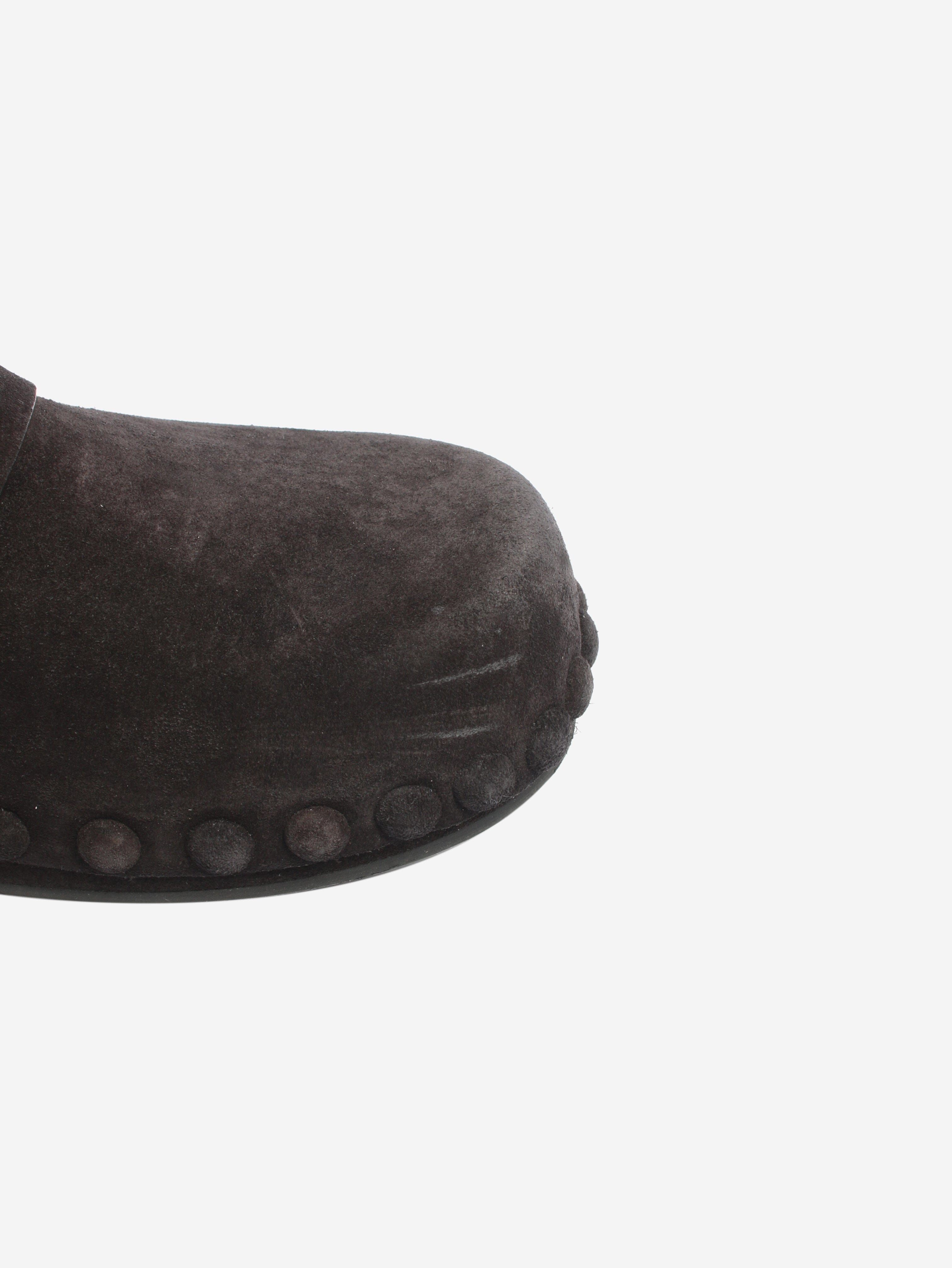 Black Suede Clogs Women's Comfortable Slip-On Shoes - EU Size 41 (US Women's 10) - Perfect for Home, Garden & Casual Outings