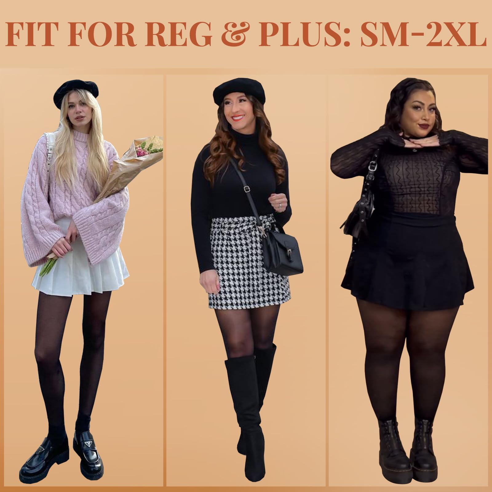 NexiEpoch Fleece Lined Tights for Women - Warm Thermal Leggings for Winter Outfits