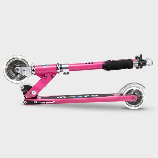 Micro Sprite Kids LED Scooter - Pink 3-Wheel Light Up Kick Scooter for Boys & Girls Ages 5-12 | Fun Outdoor Ride-On Toy for Park, Sidewalk & Neighborhood Adventures