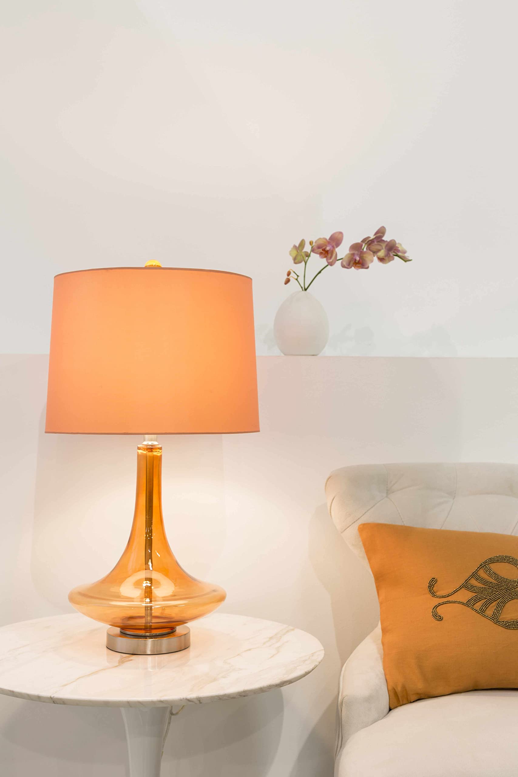 Hauteloom Sciotodale Table Lamp - Modern LED Nightstand Lamp with Touch Control, 3 Color Temperatures, Perfect for Bedroom, Living Room, and Office Lighting
