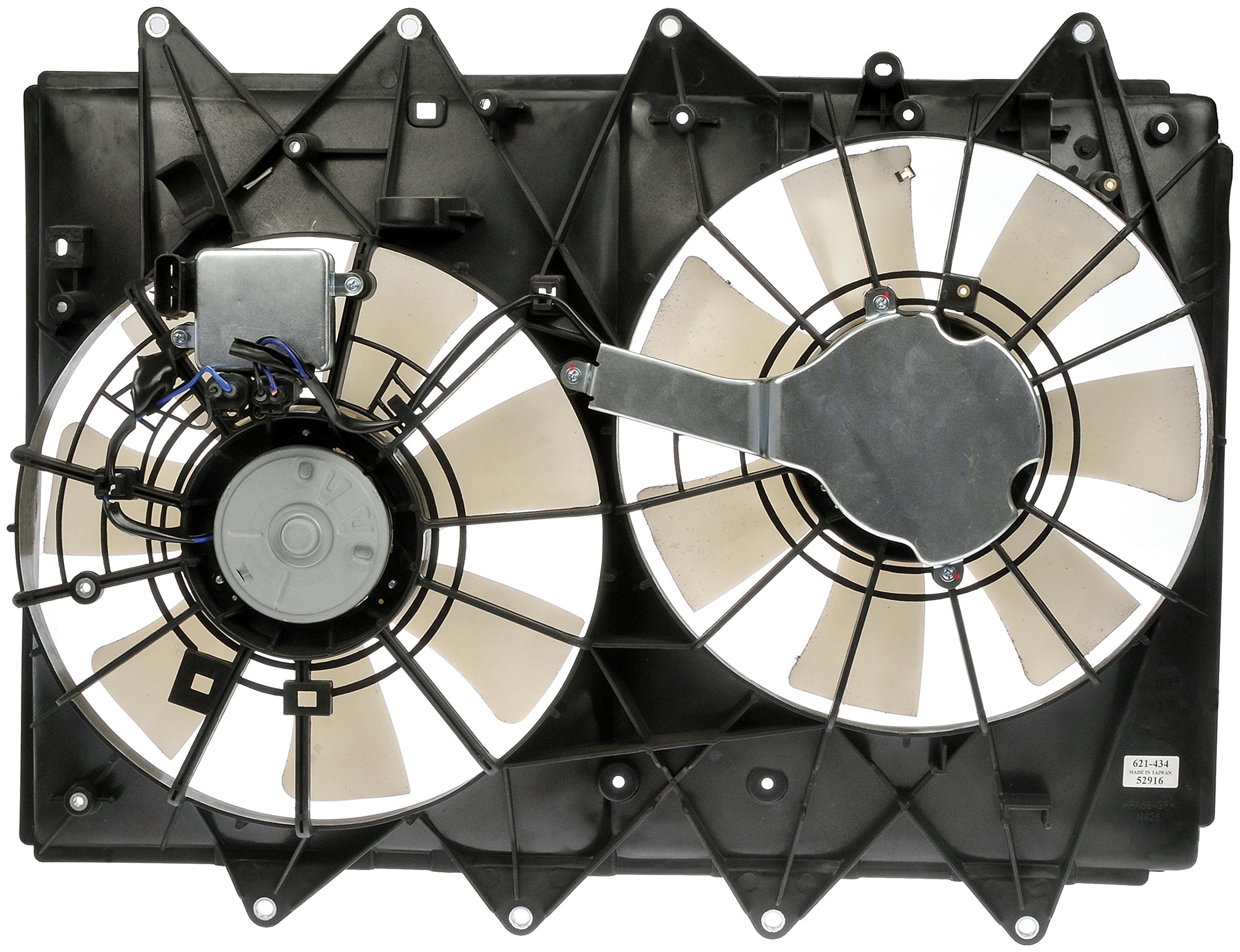 Dorman 621-434 Engine Cooling Fan Assembly Compatible with Mazda 3, Mazda 6, CX-5, CX-9 - High Performance Replacement Part for Overheating Protection & Engine Cooling System Repair