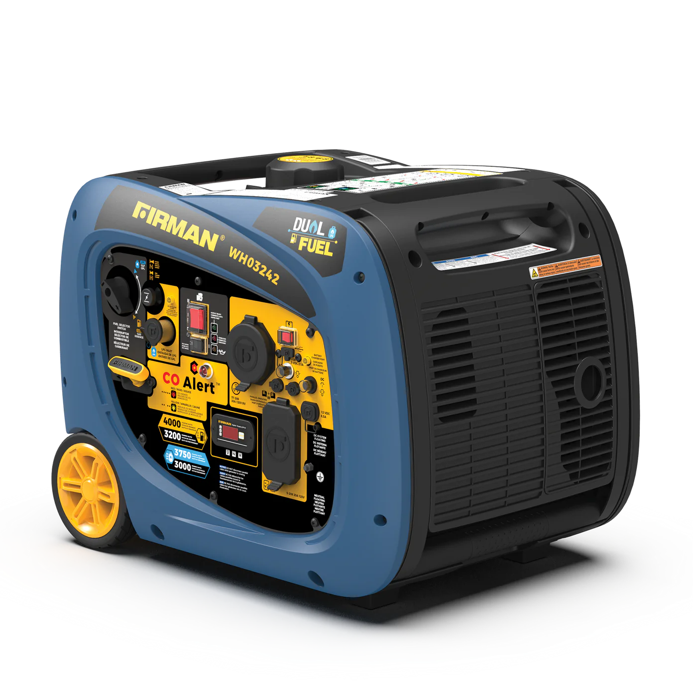 Firman WH03242 3200W/4000W Dual Fuel Inverter Generator - Gas & Propane Powered, 30 Amp, Low THD, Parallel Ready, Electric Start - Perfect for Camping, RV Trips, and Emergency Power Backup