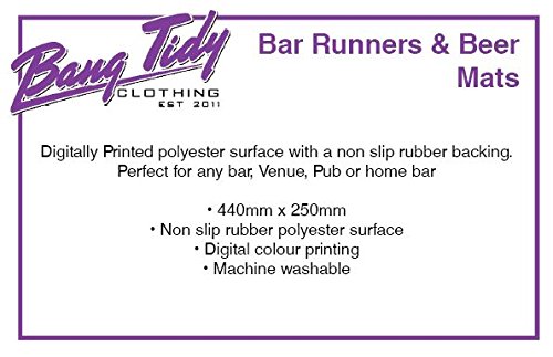 Personalized Bar Runner - Custom Text Lager Pint Drip Spill Mat | Unique Bar Decor & Practical Pub Accessory for Home Bars, Man Caves & Restaurants