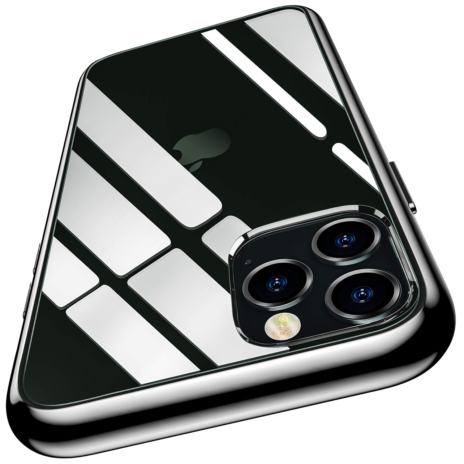 Meifigno iPhone 11 Pro Max Case (6.5 Inch 2019) - Military & Green Certified Shockproof Hybrid Cover | Crystal Black | Never Yellows | Hard PC with Soft Edges | Perfect for Outdoor Activities, Travel & Daily Protection