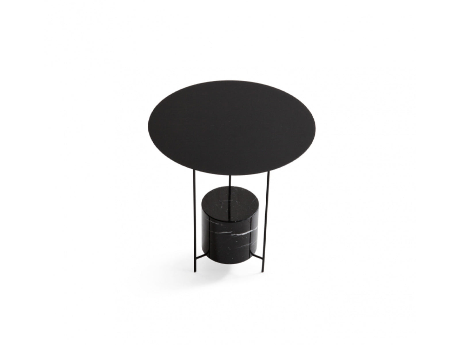 Elegant Panna Cotta Side Table - Modern End Table with Sturdy Metal Frame for Living Room, Bedroom & Office - Perfect Nightstand or Accent Table for Small Spaces
