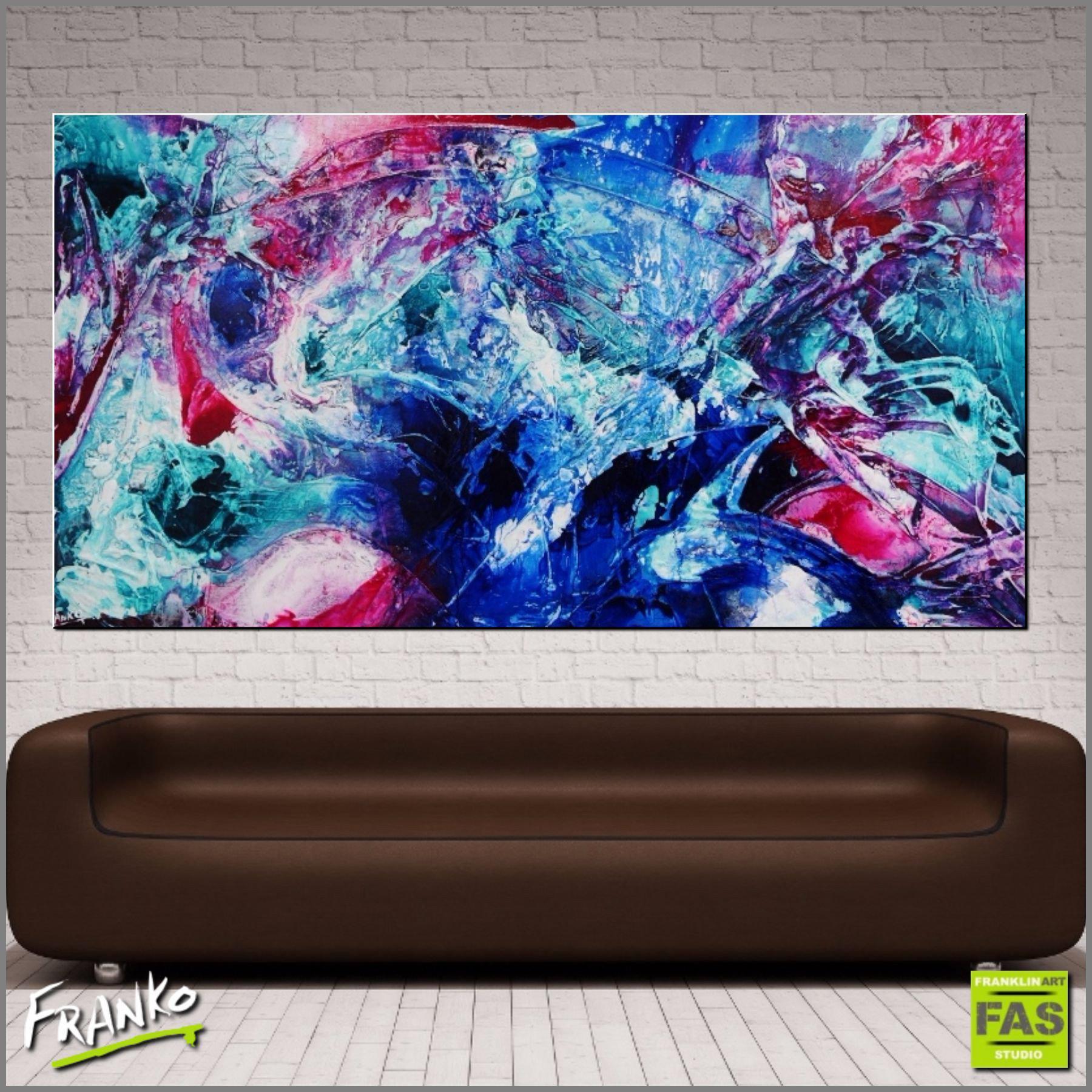 Abstract Colorful Wall Art - Modern Canvas Painting for Home & Office Decor - Perfect for Living Room, Bedroom, or Workspace Inspiration