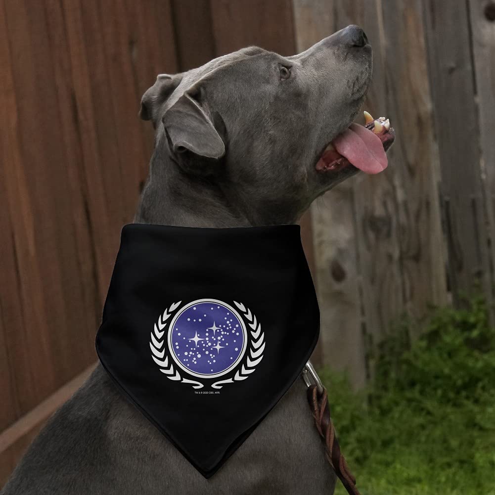 Star Trek United Federation of Planets Logo Dog Bandana - Pet Costume Accessory for Cosplay, Halloween & Sci-Fi Events