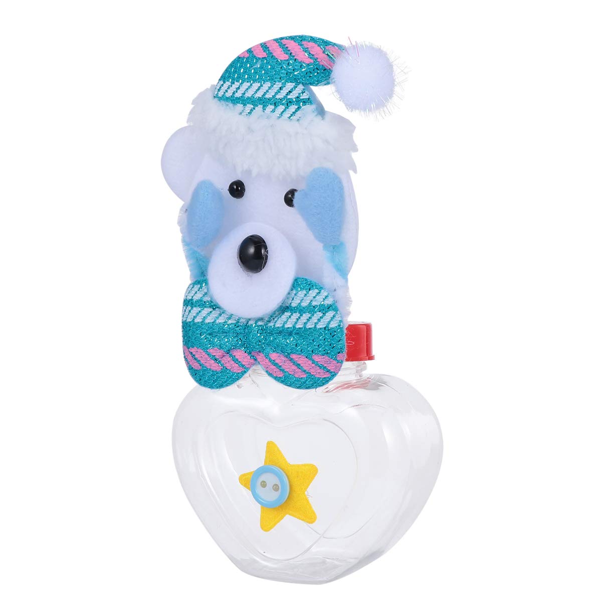 DOITOOL Heart-Shaped Plastic Candy Box - Christmas Candy Jar, Snack Food Storage Container for Parties, Holidays & Gifts (Sky Blue) - Perfect for Chocolate, Candy Canes, Holiday Treats & Party Favors