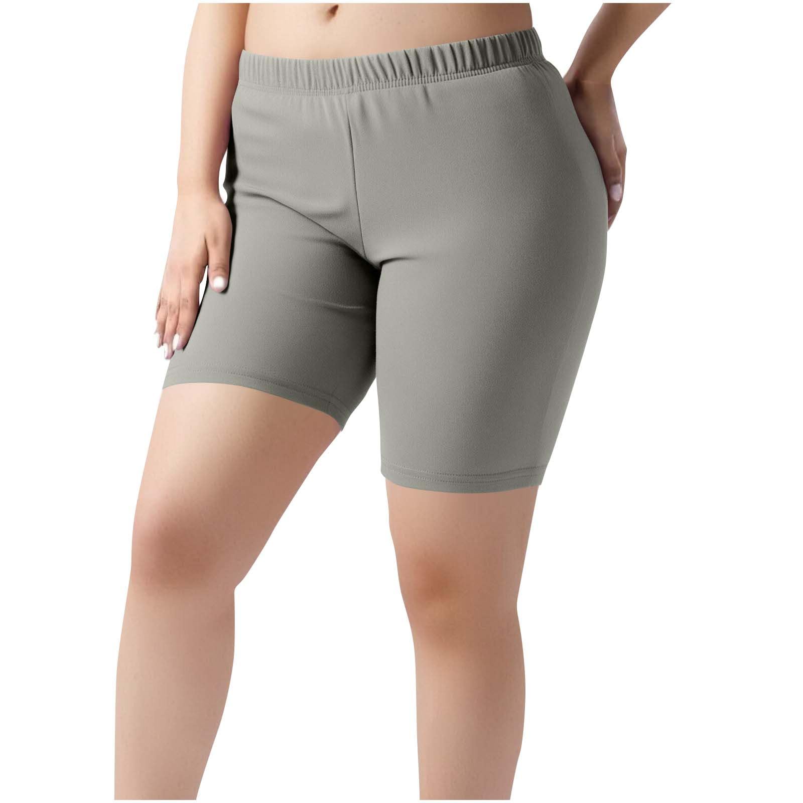 Plus Size Yoga Shorts for Women - Lightweight Biker Shorts for Workout & Summer