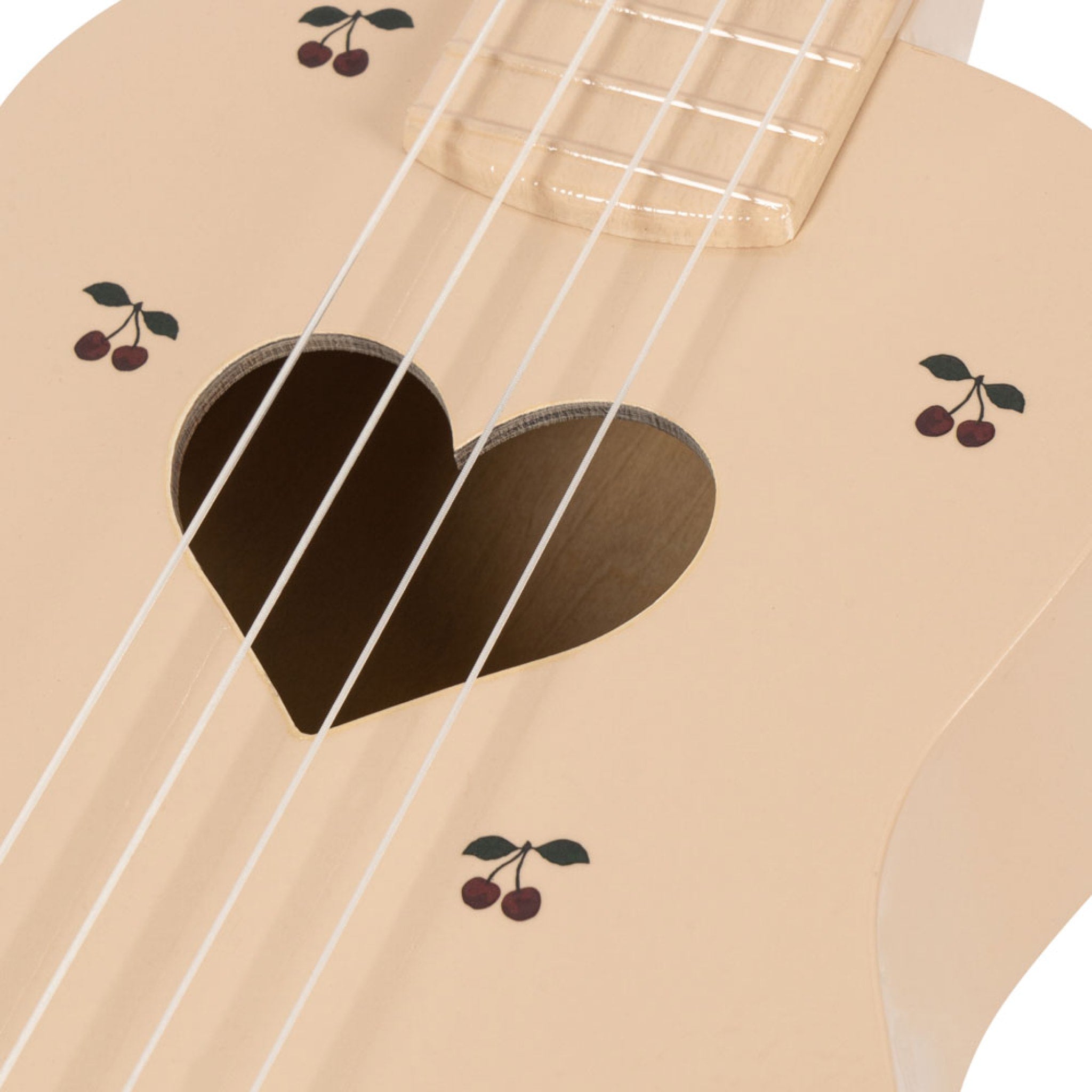 KONGES SLOJD FSC Certified Wooden Ukulele Toy - Glossy Cherry Finish | Perfect Musical Gift for Kids & Beginners | Playtime, Birthday & Music Education