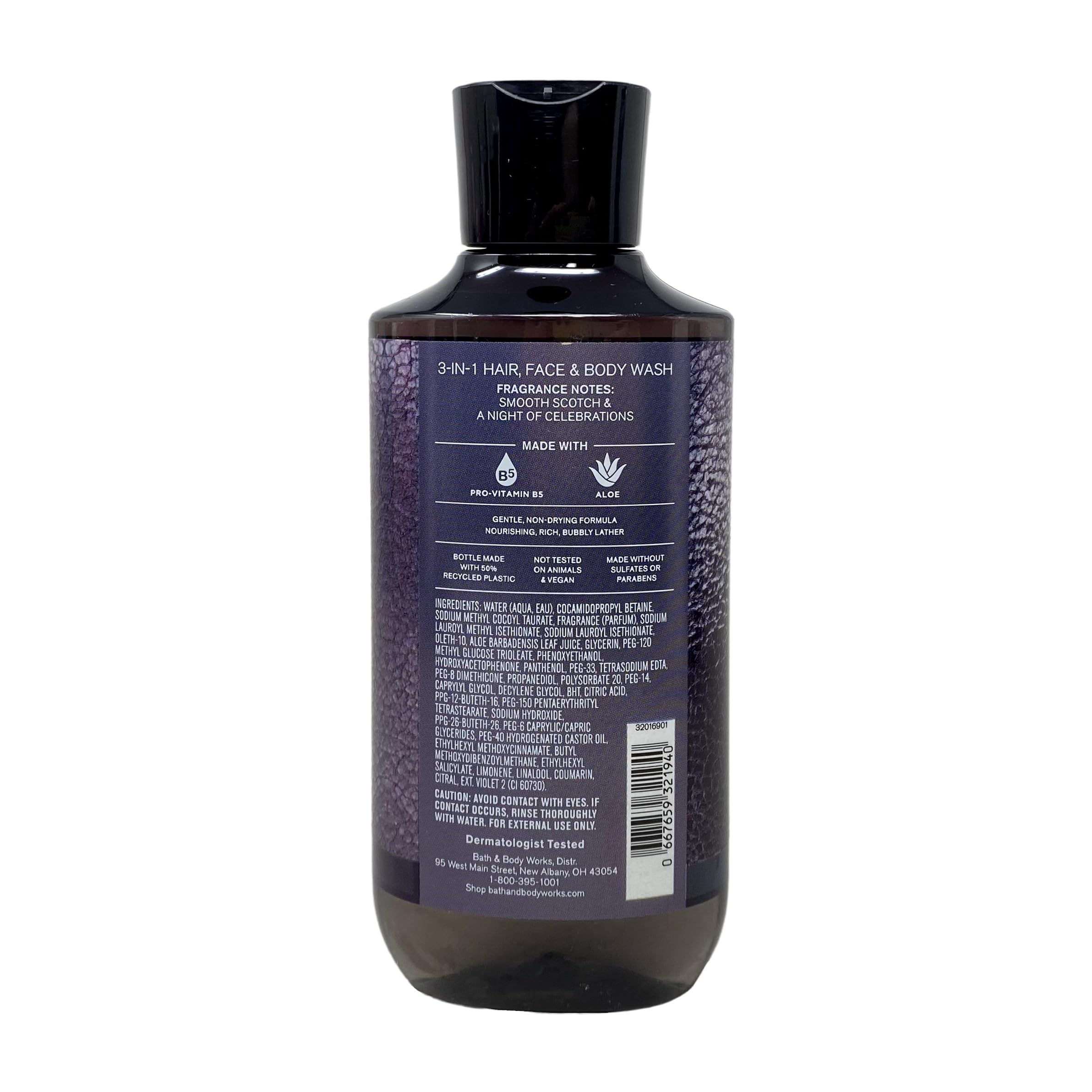 Bath & Body Works Men's Countdown To Midnight Gift Set - 3-in-1 Hair Face Body Wash, Body Cream & Body Spray - Full Size Trio for Men - Perfect for Gifts, Travel & Daily Skincare Routine
