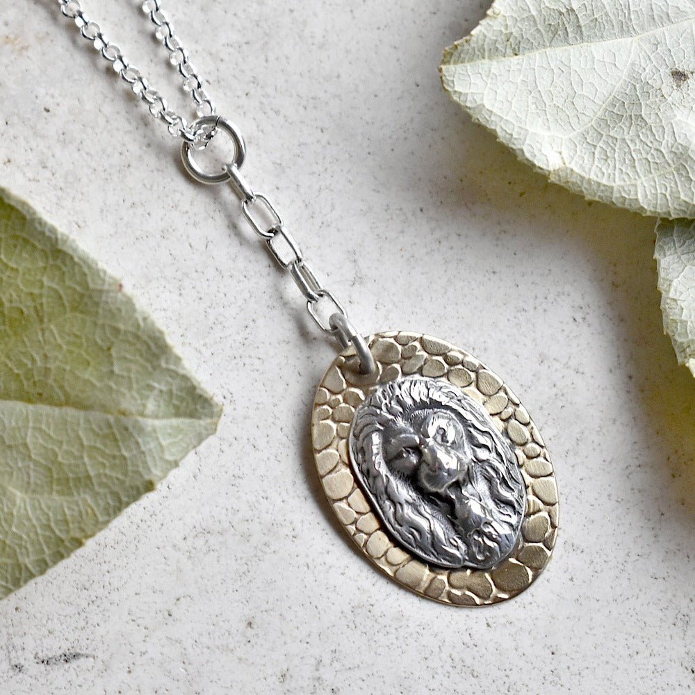 Lion Die Struck Y Chain Necklace for Women - Elegant Gold Plated Stainless Steel Pendant Necklace - Perfect for Daily Wear, Parties, and Gifts