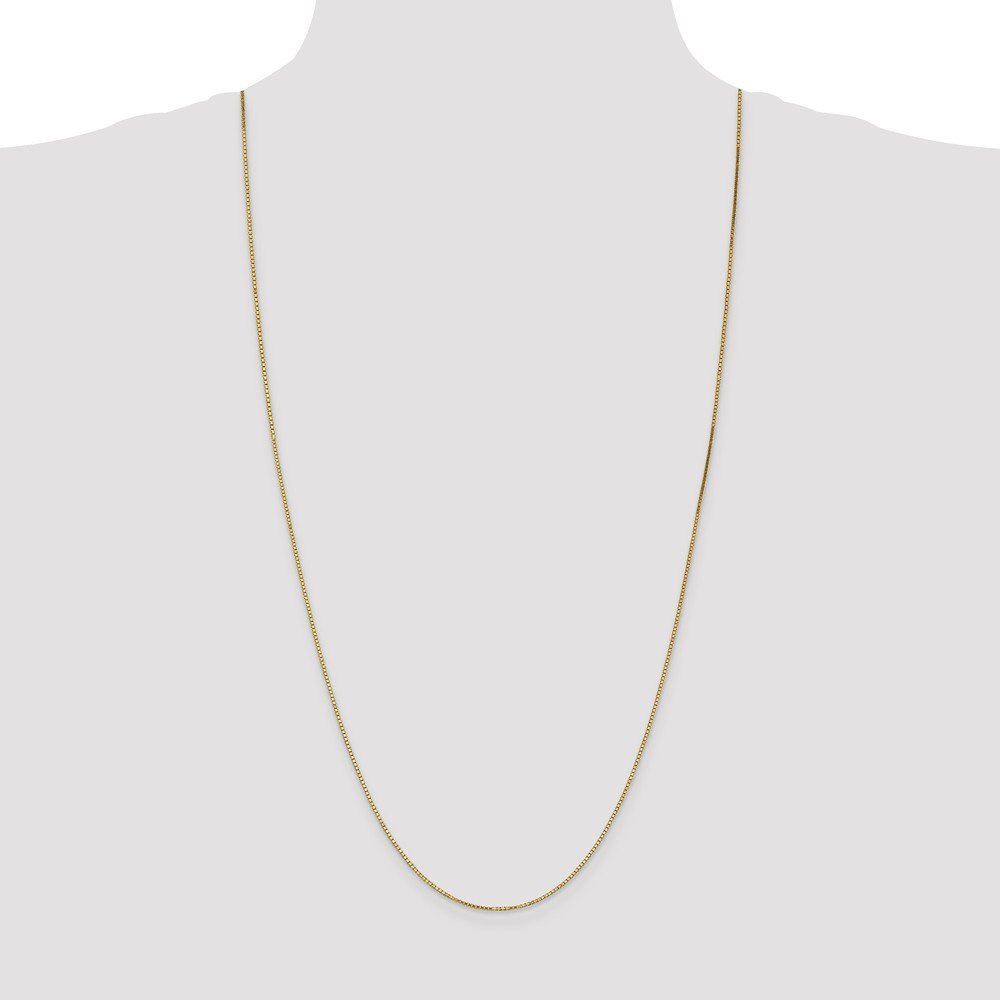 14K Solid Yellow Gold 1.2mm Box Chain Necklace with Secure Lobster Clasp - Dainty Jewelry for Women, Perfect for Everyday Wear, Gifts & Special Occasions