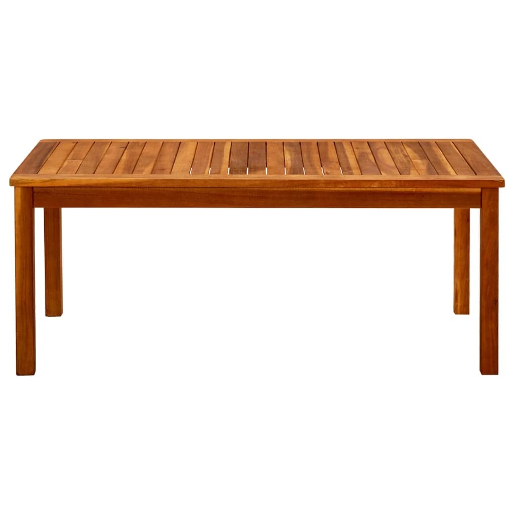 vidaXL Solid Acacia Wood Outdoor Coffee Table with Natural Oil Finish - 43.3
