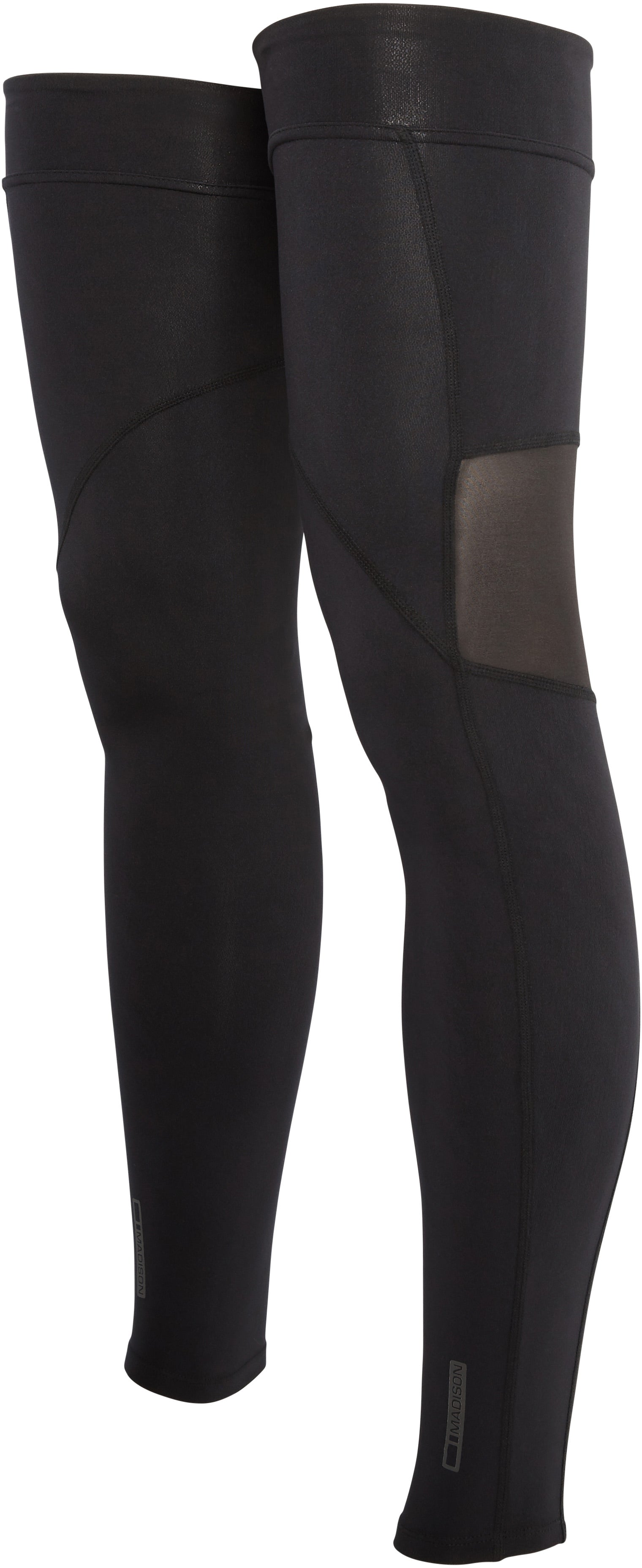 Madison Road Race Optimus Leg Warmers for Running & Cycling - Black - Stay Warm & Comfortable During Outdoor Workouts & Cold Weather Training