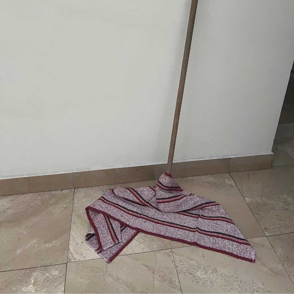 Premium Cotton Mexican Jerga Floor Mop Set of 3 (Red, 19