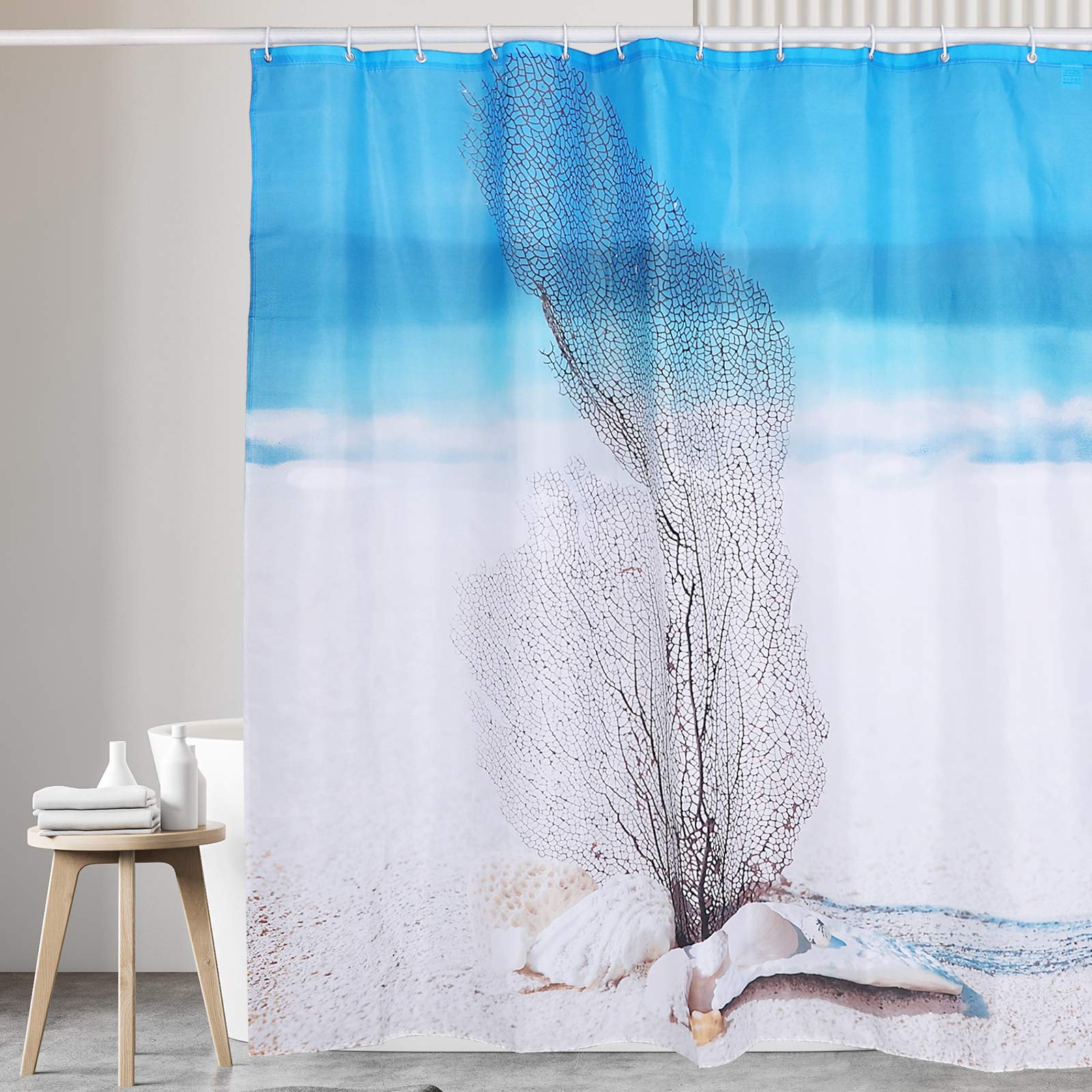 Waterproof Beach Shower Curtain - 72