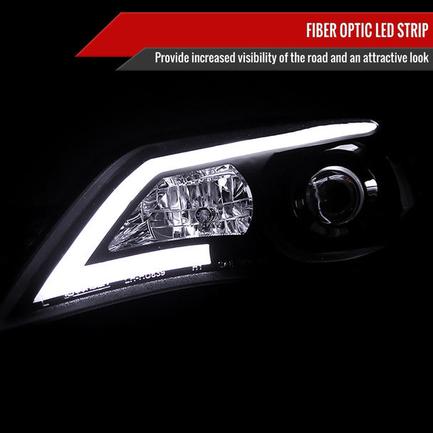 2008-2014 Subaru Impreza WRX & 2008-2011 Outback Sport LED Projector Headlights - Matte Black Housing with Clear Lens - High Performance Headlight Set for Night Driving & Off-Road Adventures