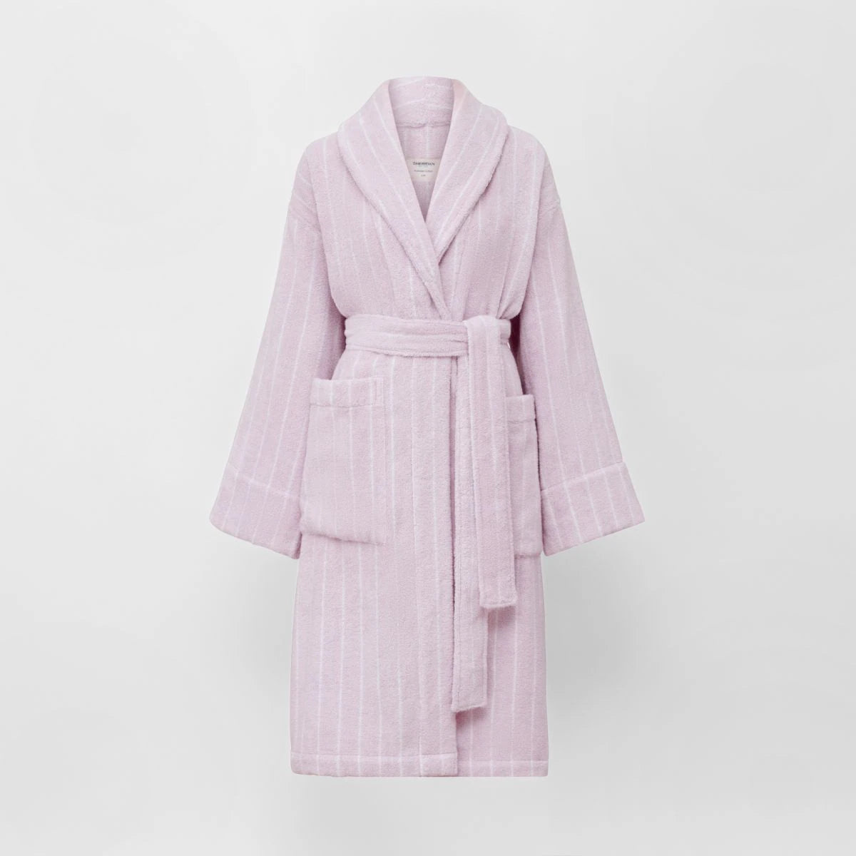 Sheridan AVEN Australian Cotton Bath Robe - Soft & Absorbent LILAC STRIPE - Perfect for Spa, Relaxation & Hotel Luxury at Home