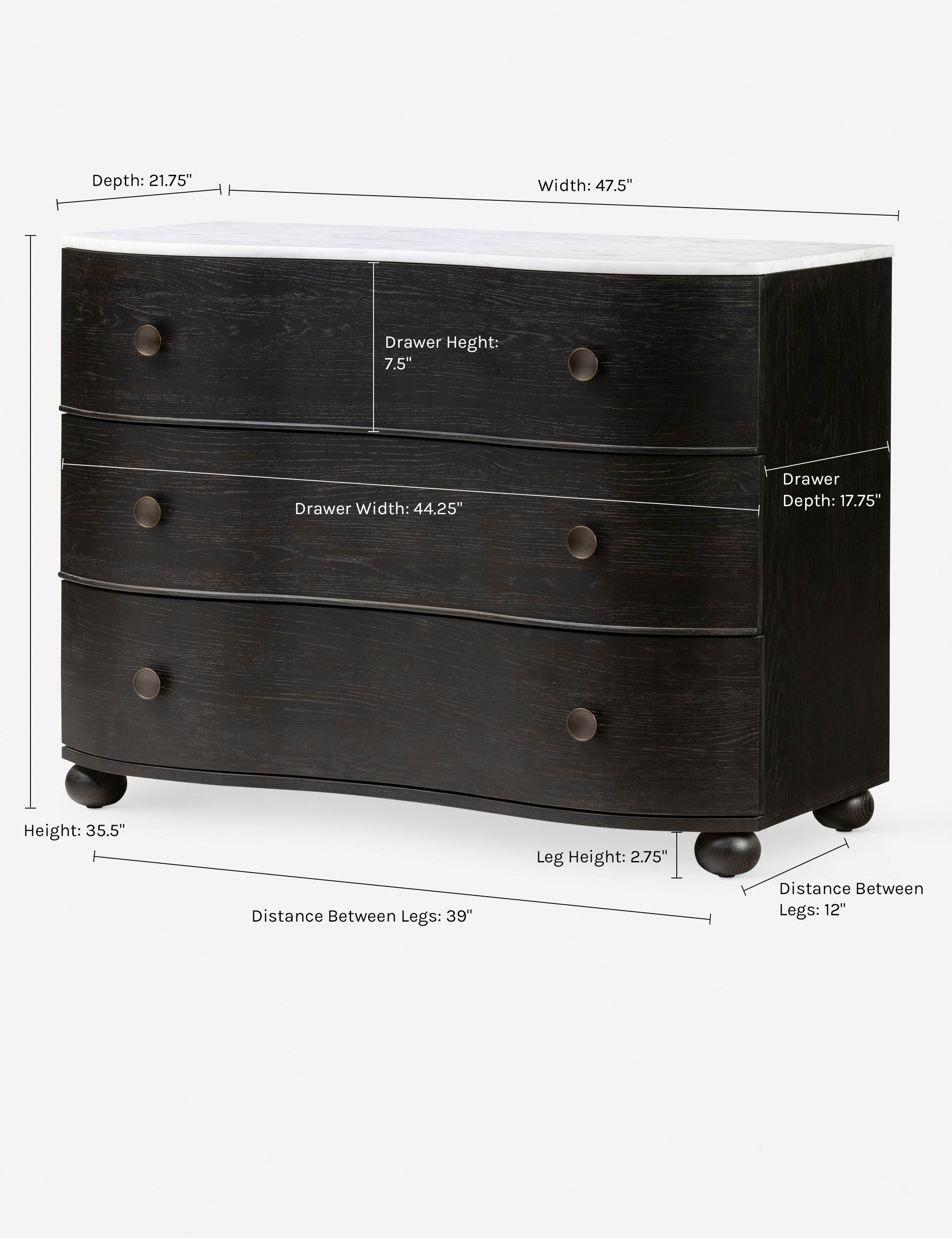 Amherst 6-Drawer Dresser - Solid Wood Bedroom Storage Furniture for Clothes & Accessories | Perfect for Home, Dorm, and Apartment Organization