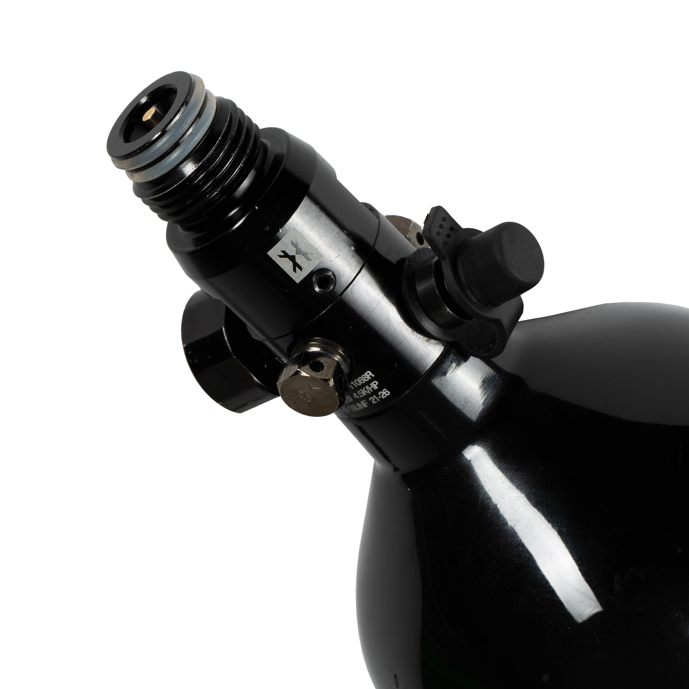 36ci / 4500psi Extra Light Carbon Fiber Air Tank with Standard Regulator - Black | Perfect for Paintball, SCUBA & Airsoft | High-Pressure Portable Air Storage Solution