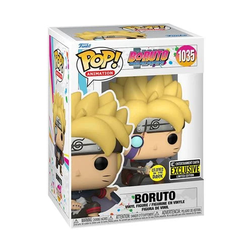 Boruto Uzumaki Glow in the Dark Pop! Vinyl Figure #1035 - Entertainment Earth Exclusive | Anime Collectible for Home & Office Decor