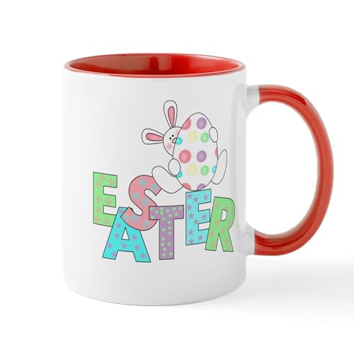 White/Red Inside - Bunny With Easter Egg Mug