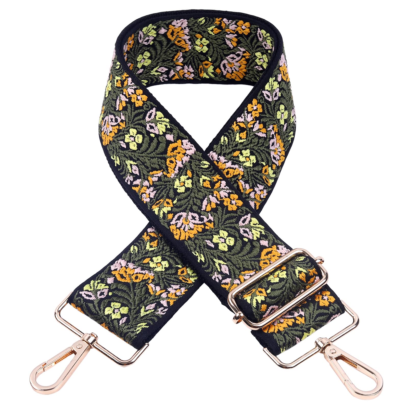 **Vintage Jacquard Embroidery Crossbody Purse Strap - Wide Adjustable Shoulder Strap for Handbags, Tote Bags & Purses (Perfect for Daily Use, Travel & Fashion Accessories)**