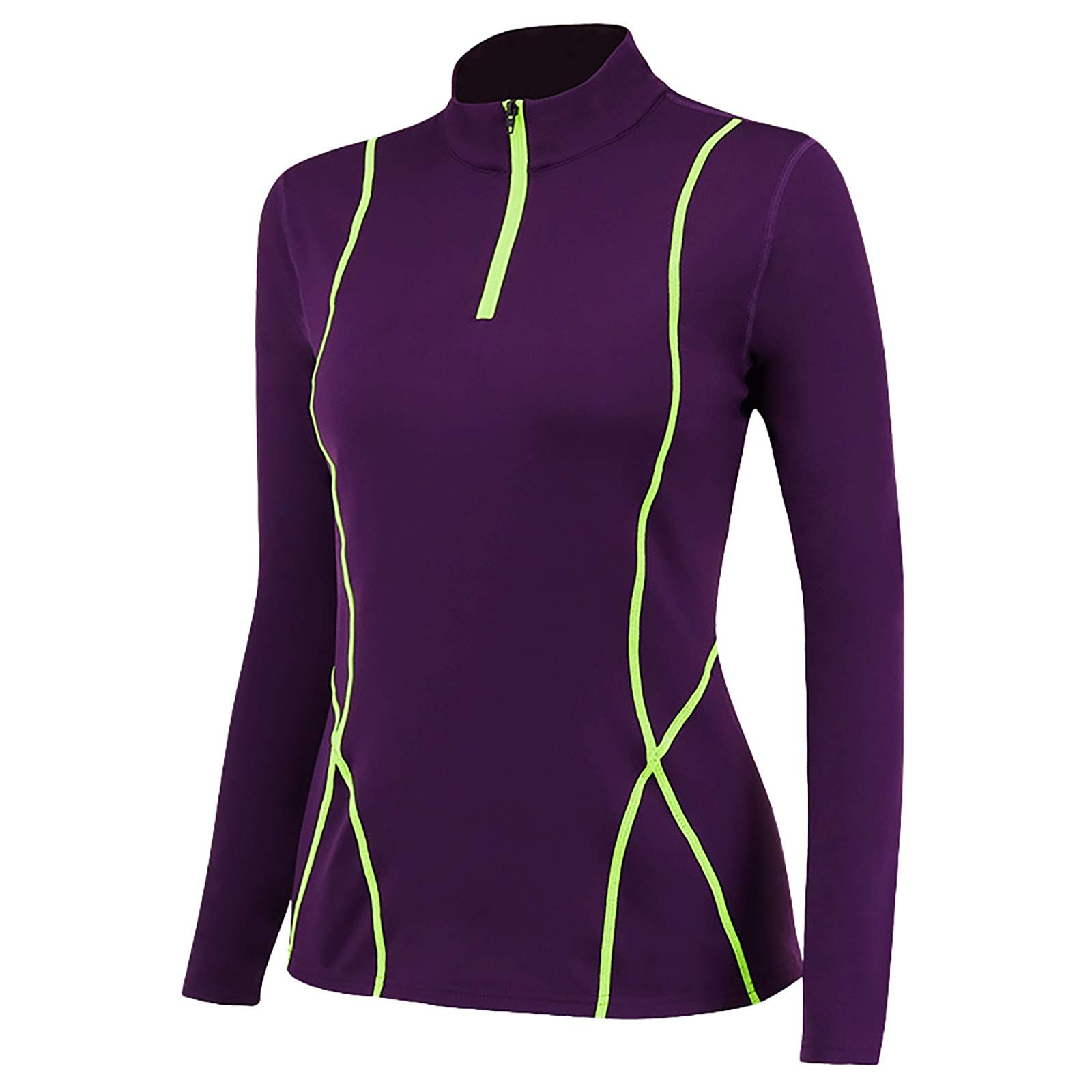 Women's Slim Fit Tunic Tank Tops - Long Sleeve Yoga Blouse for Fitness, Running & Workout - Breathable Sportswear for Gym, Lounge & Casual Wear