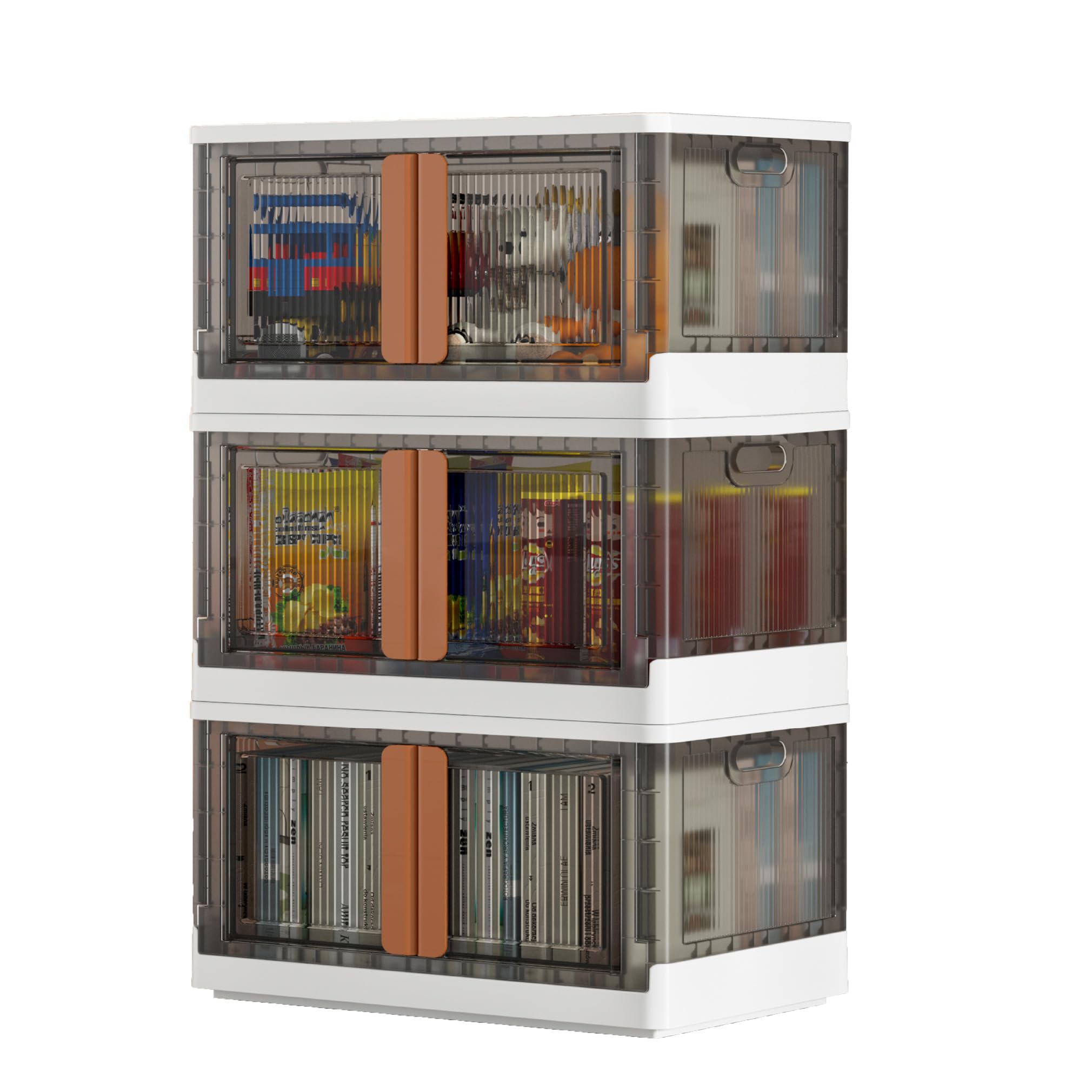 Wondersome Collapsible Storage Bins - 3-Pack Extra Large 19-Gallon/76-Quart Foldable Organizer Bins with Wheels for Clothes, Shoes, Bedroom & Office - Stackable Space Saving Storage Containers - US Brand | Perfect for Closet Organization, Seasonal Storage & Home Decluttering