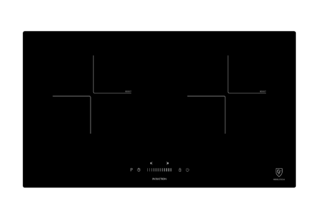 EF HB BI 2730 A 70CM Built-in Induction Cooktop with EFCH 9204T BK 90CM Range Hood - Perfect for Modern Kitchens, Home Cooking & Professional Chefs