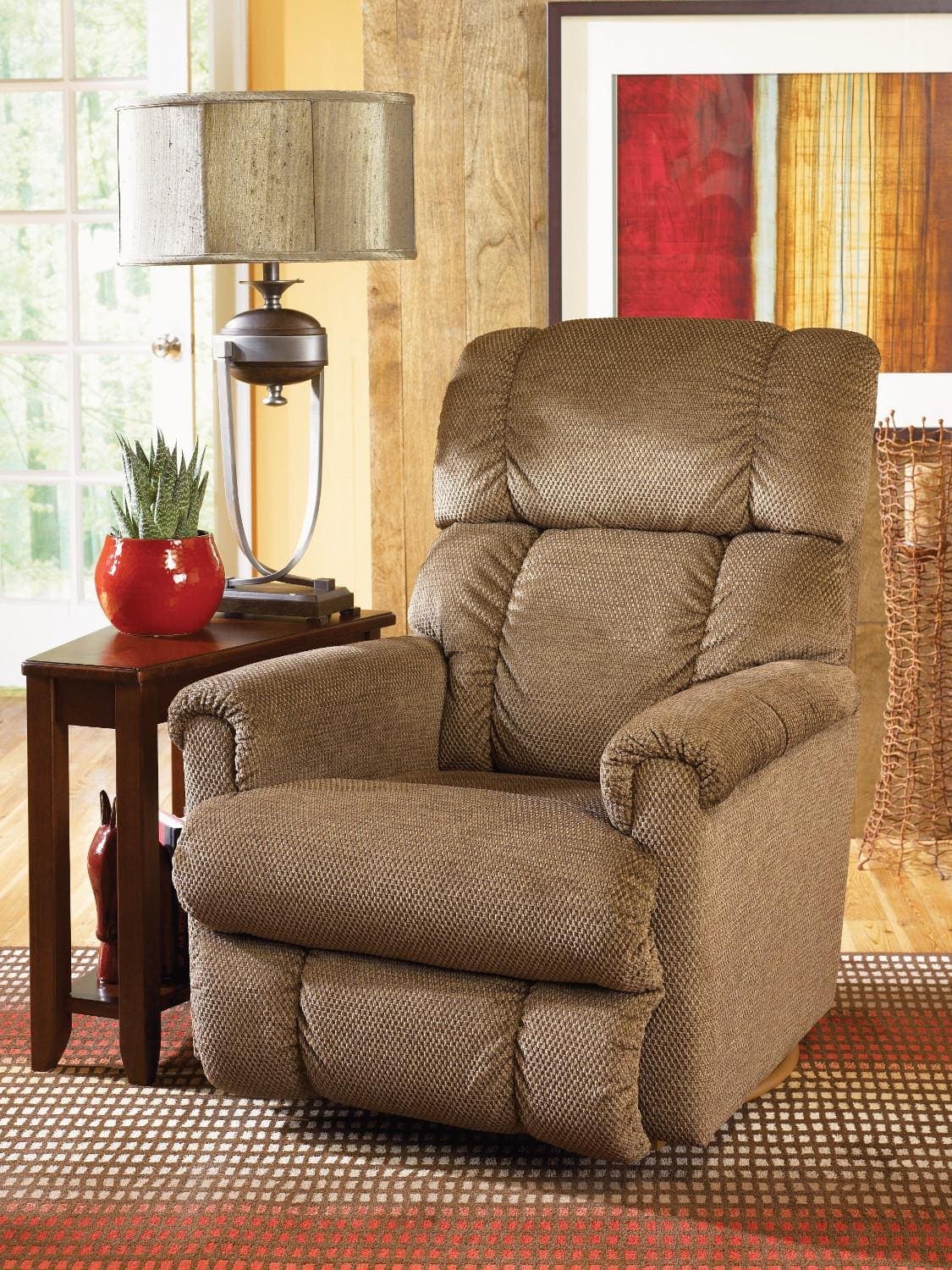La-Z-Boy Slimline Pinnacle Gliding Recliner Chair - Modern Comfort for Living Room, Home Theater & Office - Ergonomic Design with Smooth Glide Motion