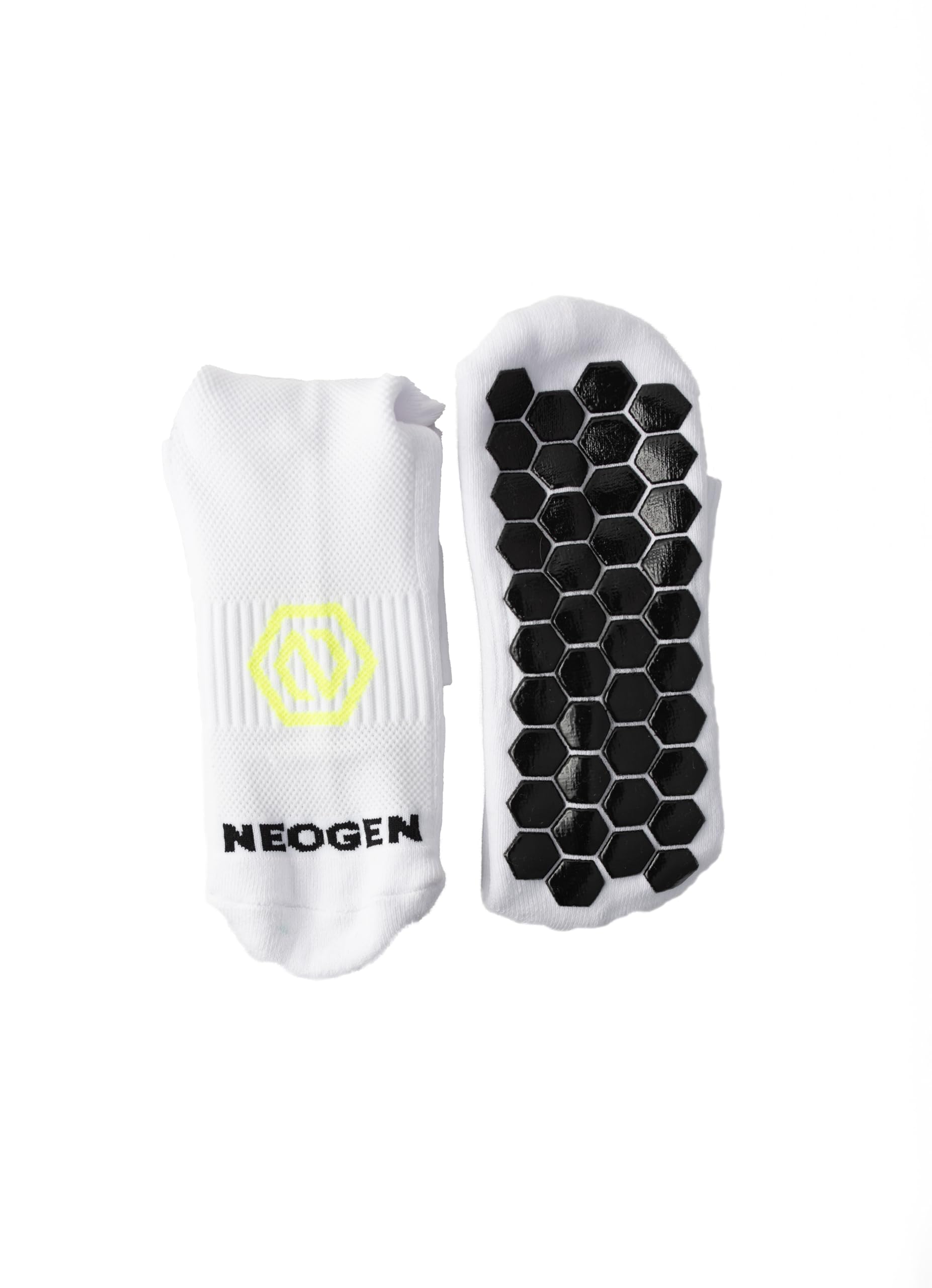 NeoGen Athletics 2-Pair Grip Socks: Enhanced Honeycomb Grip, Ultimate Comfort & Durability for All Athletes - Perfect for Running, Gym & Sports