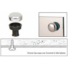 CRL Mirror Grommets With Chrome Covers - Durable Hardware Kit for Bathroom & Vanity Mirrors | Secure Mounting Solution for Home & Commercial Use