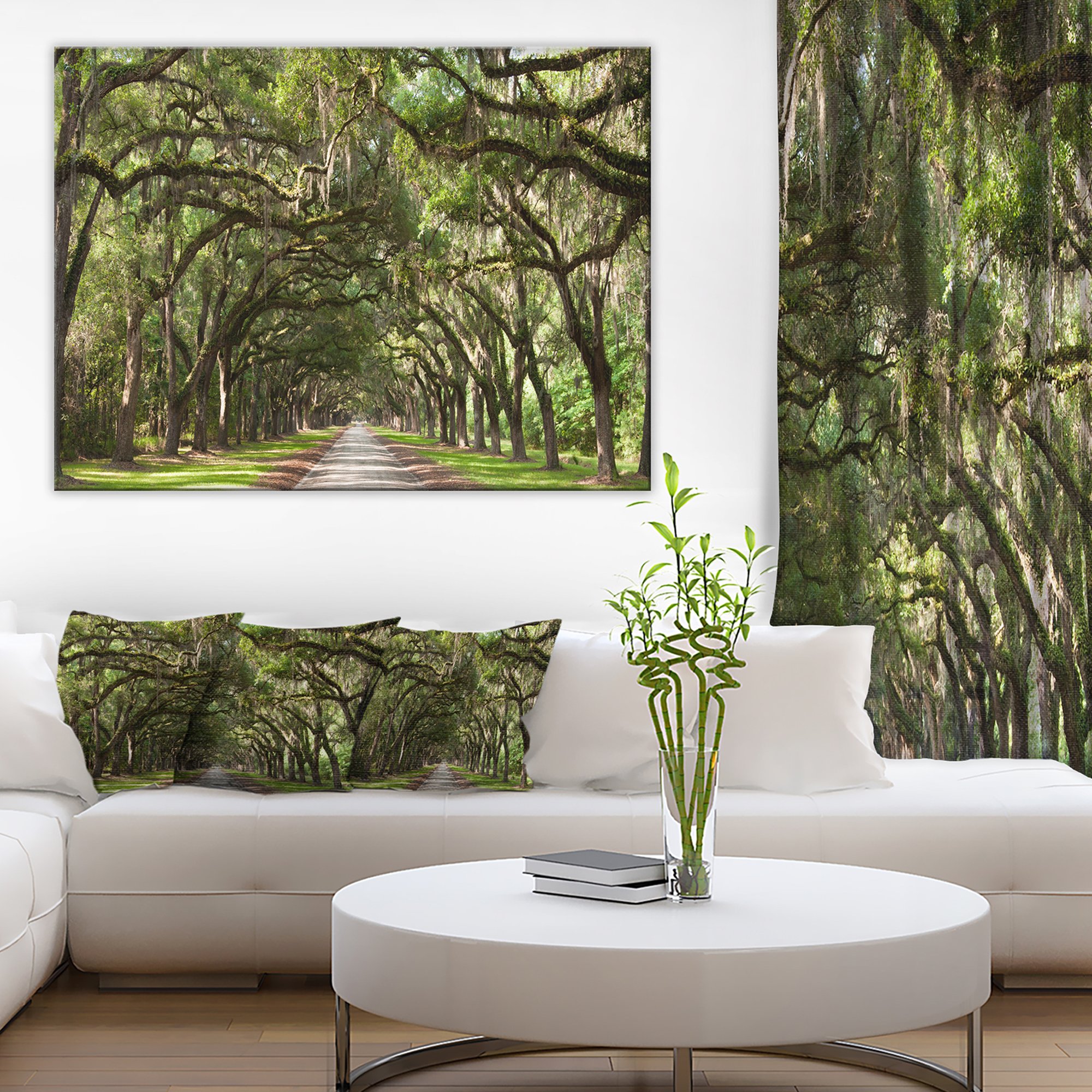Live Oak Tunnel Landscape Photography Canvas Art Print - Nature Wall Decor for Living Room, Bedroom & Office