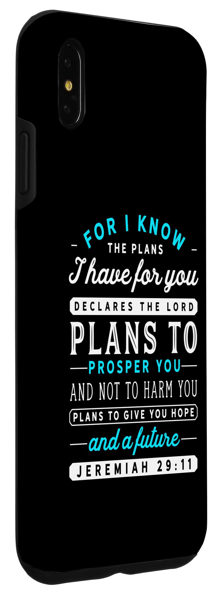 iPhone XS Max Christian Phone Case with Jeremiah 29:11 Bible Verse - Inspirational Scripture Quote Cover for Faith-Based Protection & Daily Encouragement