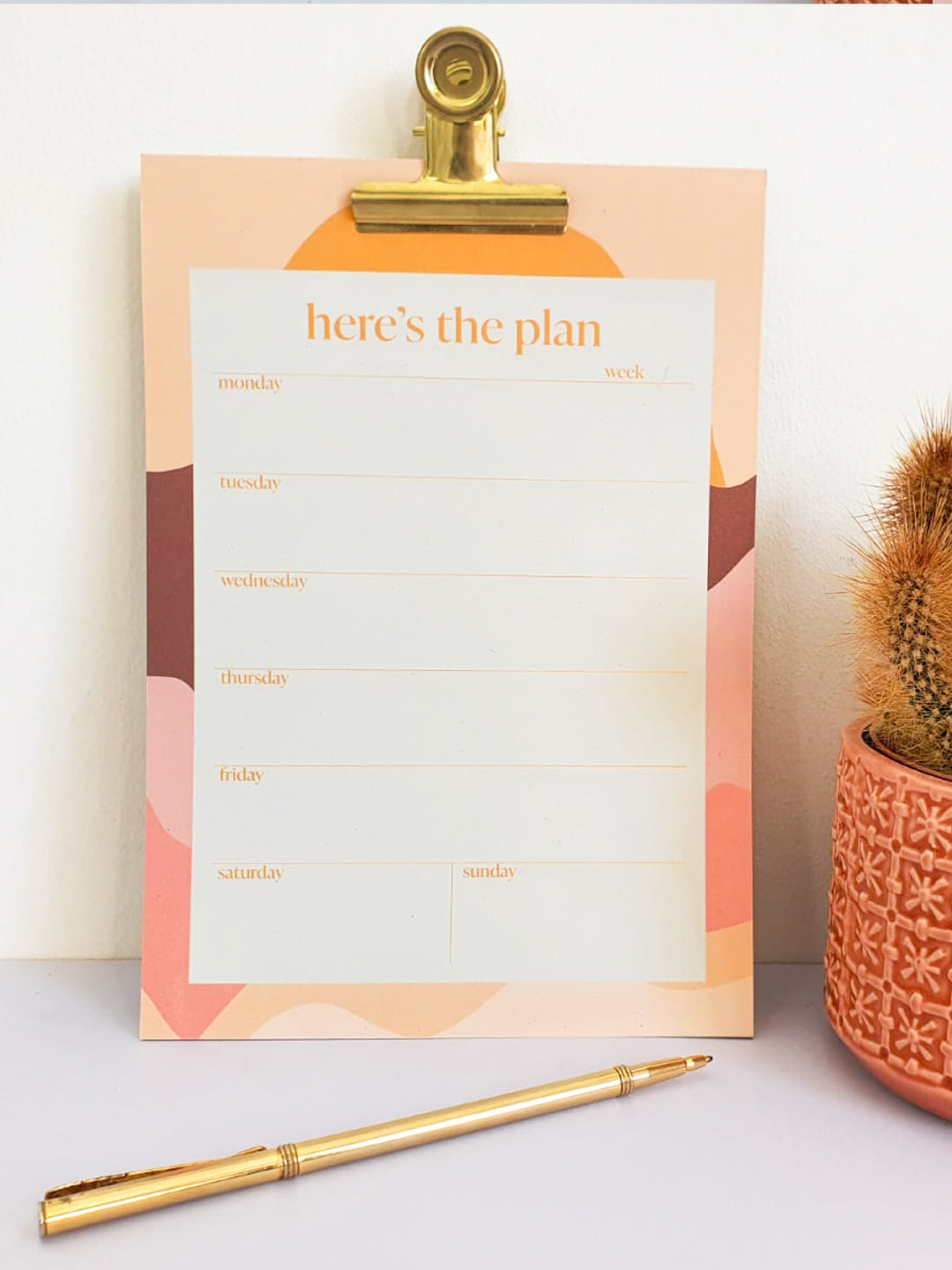 Good Tuesday A5 Weekly Planner Pad - Sunrise Design | Productivity Planner for Work, School & Personal Goals | Perfect for Office, Home & Daily Planning
