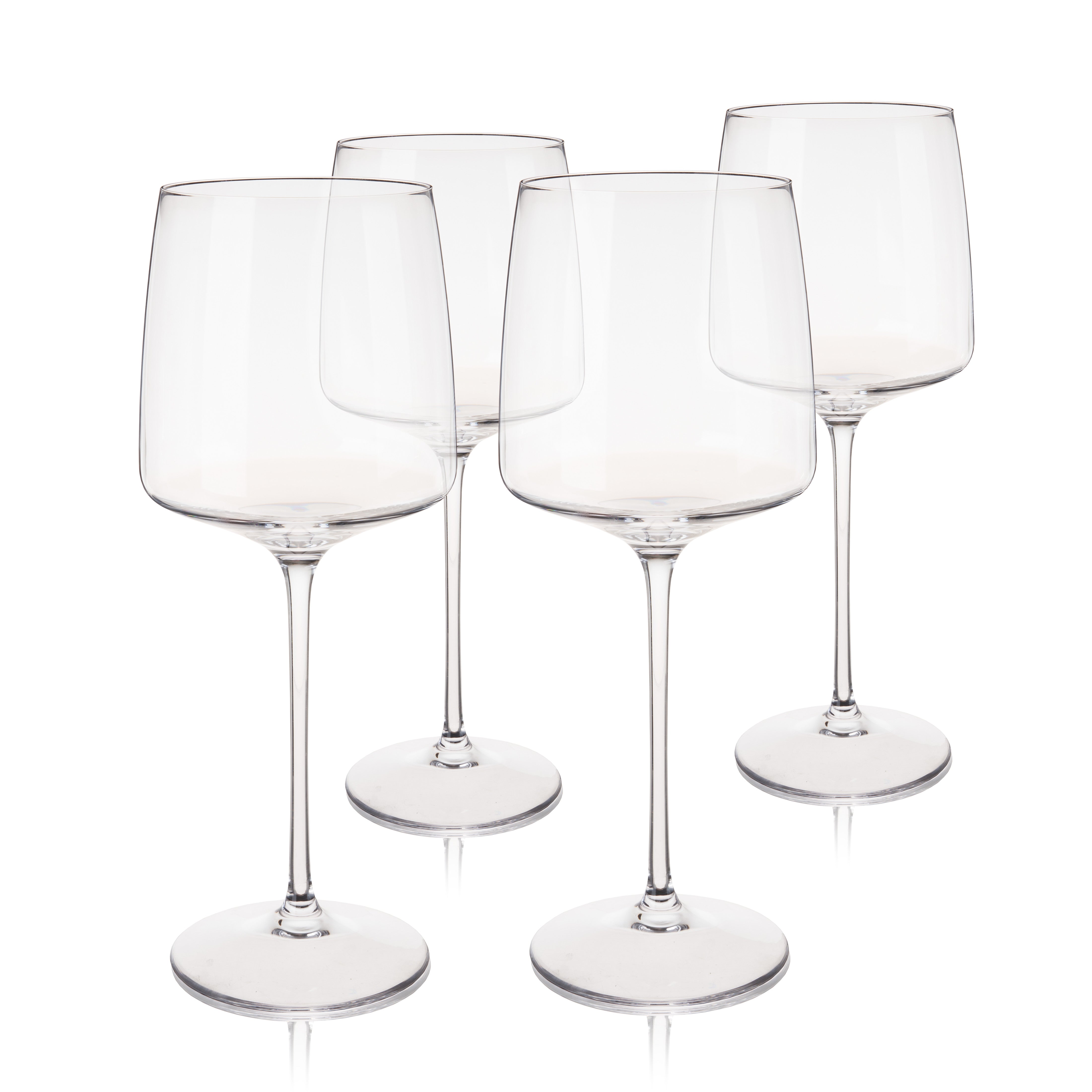 Premium Julien Crystal Bordeaux Wine Glasses Set of 4 - Elegant Stemware for Red Wine Tasting, Dinner Parties & Special Occasions