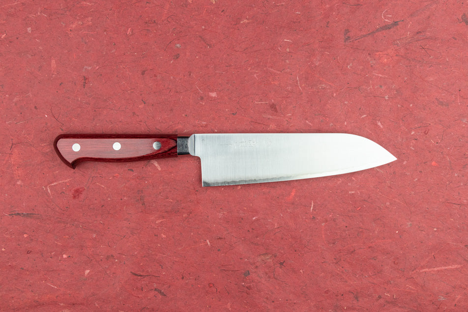 Takamura Akagouhan Santoku Knife 165mm - High Carbon Stainless Steel Japanese Kitchen Knife for Precise Slicing, Dicing & Chopping - Perfect for Home Chefs & Professional Cooking